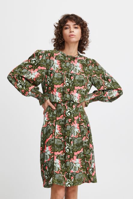 Hovedbilde Irfarrow dress - olive branch big flowers