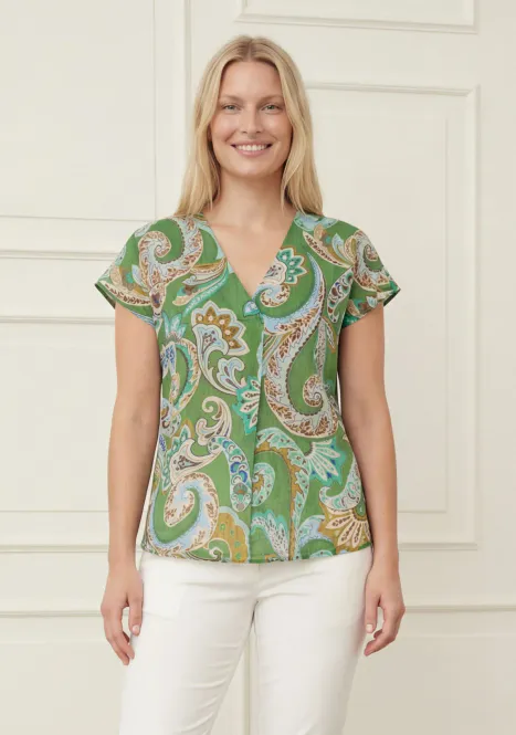 Hovedbilde ISAY - Lotta Top - Grass Green Paisley