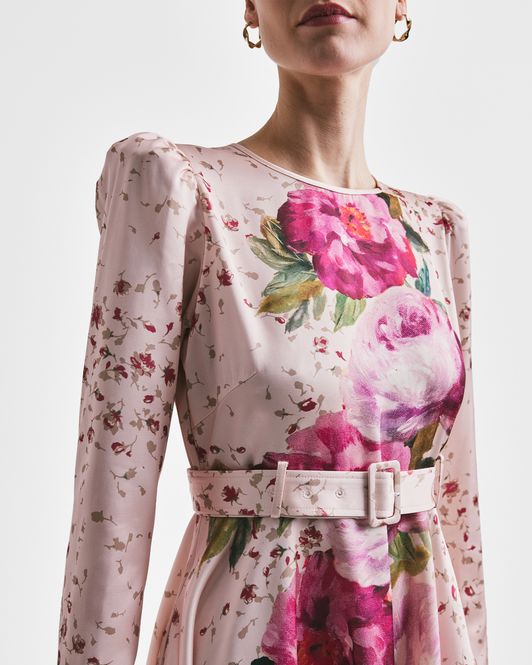 Hovedbilde BYTIMO - Tailored Satin Belt dress 409 Rose 
