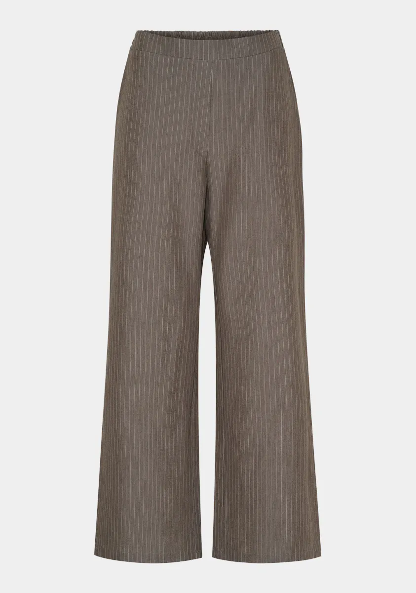 ISAY - Jessi Basic Pant - Taupe Pinstripe