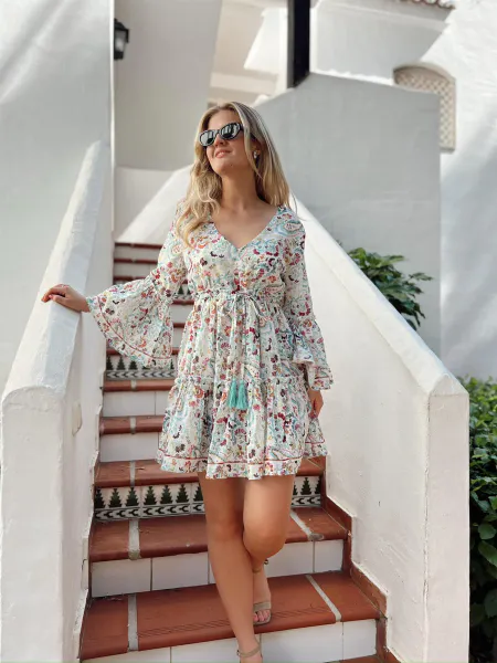 Hovedbilde  Rah Oslo - Anna Short Dress - Mint Paisley