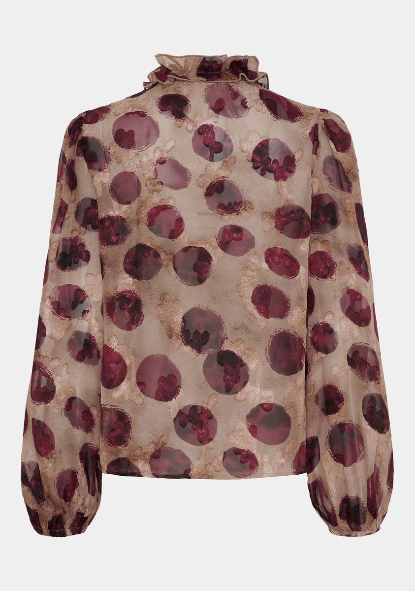 ISAY - Vibse Ruffle Bluse - Wine Bomb