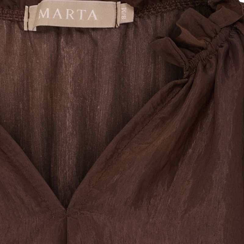 MARTA DU CHATEAU - BELLADONNA BLUSE - BRUN