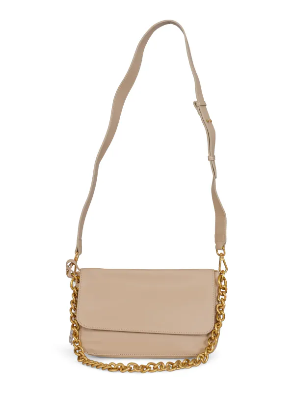 HAUST - CHAIN LEATHER BAG - SAND MELERT