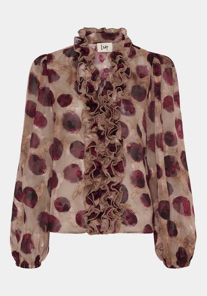 Hovedbilde ISAY - Vibse Ruffle Bluse - Wine Bomb