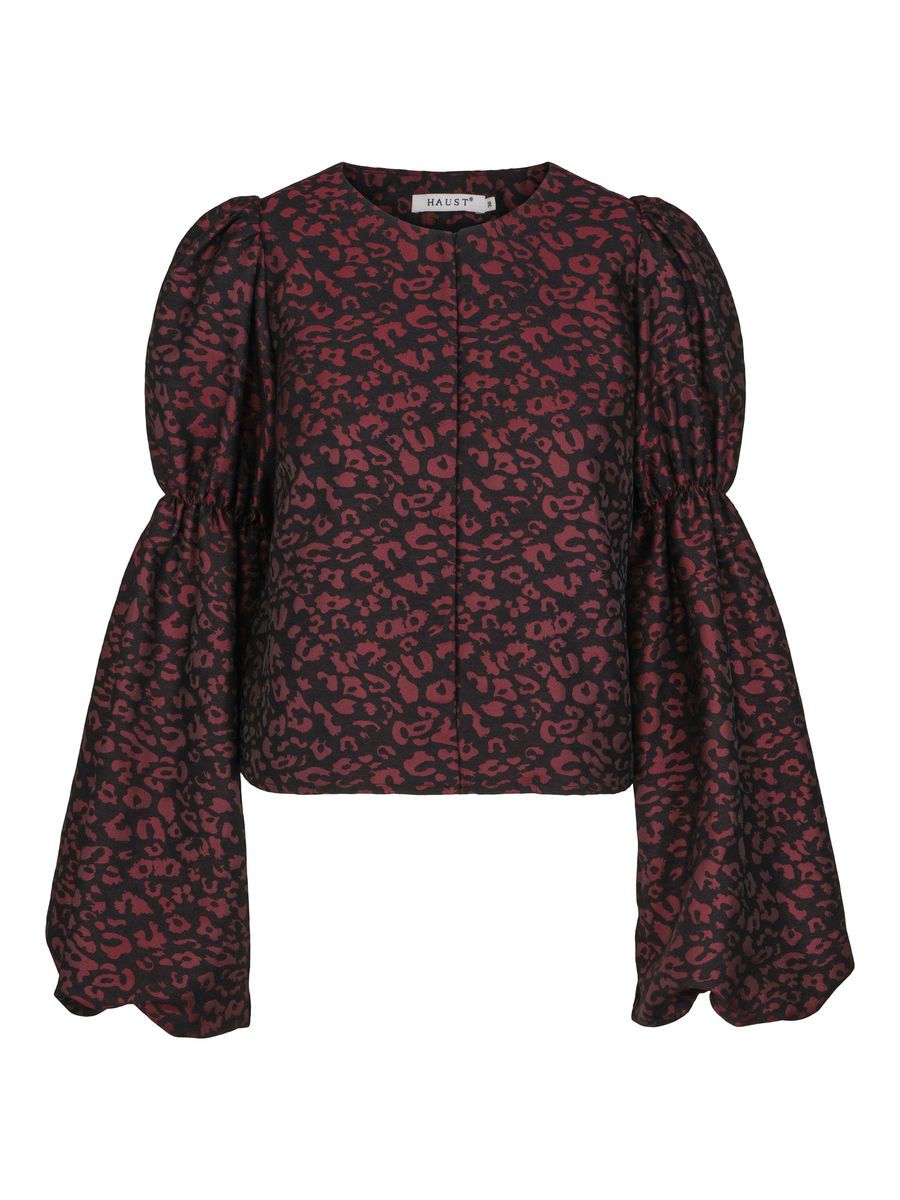 HAUST - Jacquard Blazer Deep Burgundy