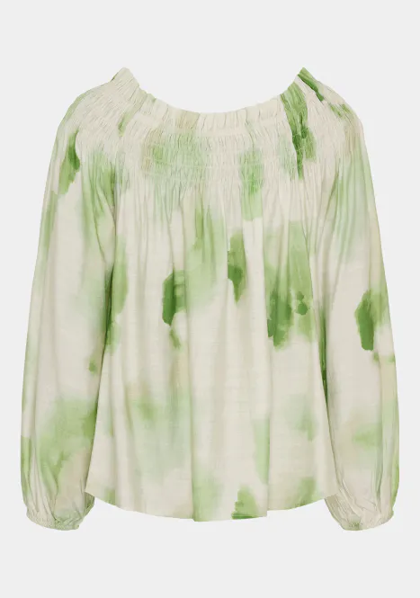 Hovedbilde ISAY - Ane Stretch Blouse - Green Watercolor