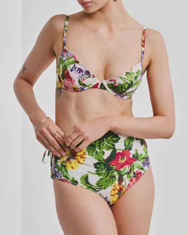 BYTIMO - High-Waisted Bikini Bottom - Daylight Bloom
