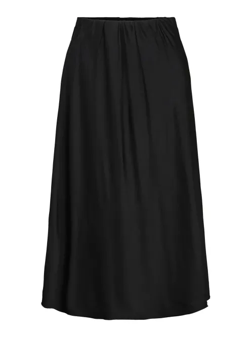 Hovedbilde HAUST - SATIN BELOW KNEE SKIRT - SORT