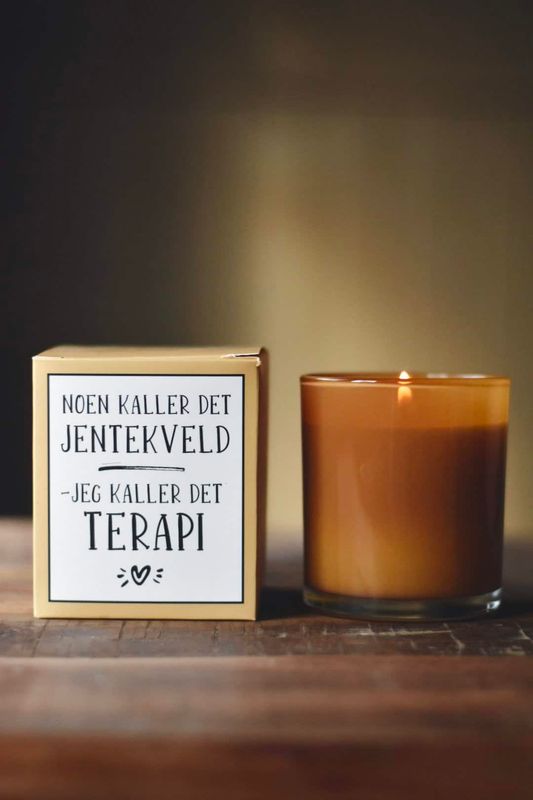Duftlys I Gaveeske 8x9cm - «Jentekveld – Terapi»