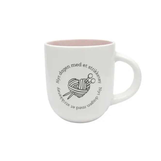 Hovedbilde Kopp - Nyt dagen med et strikketøy