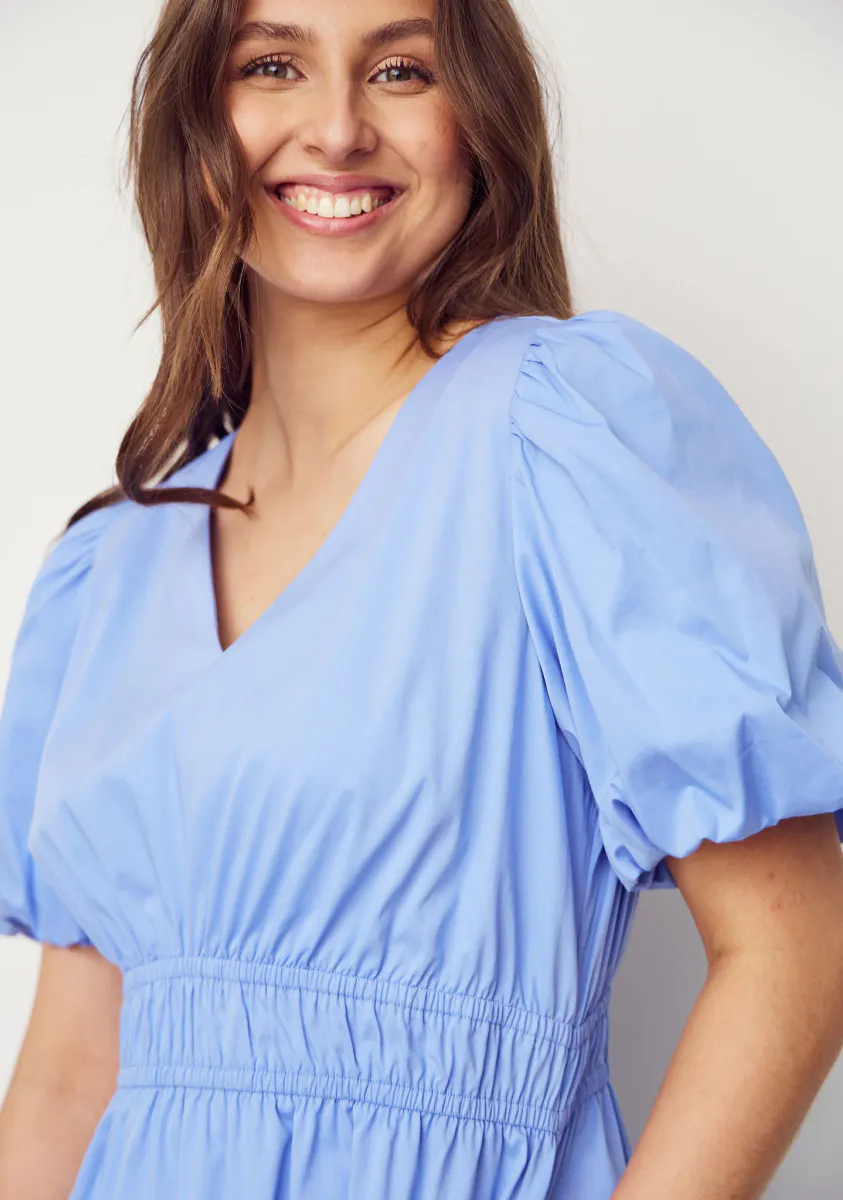 Isay - Sigga s/s Dress - Skyblue
