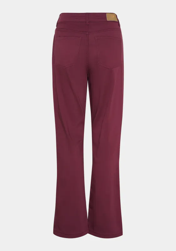 Isay Long Straight Pant - Wine