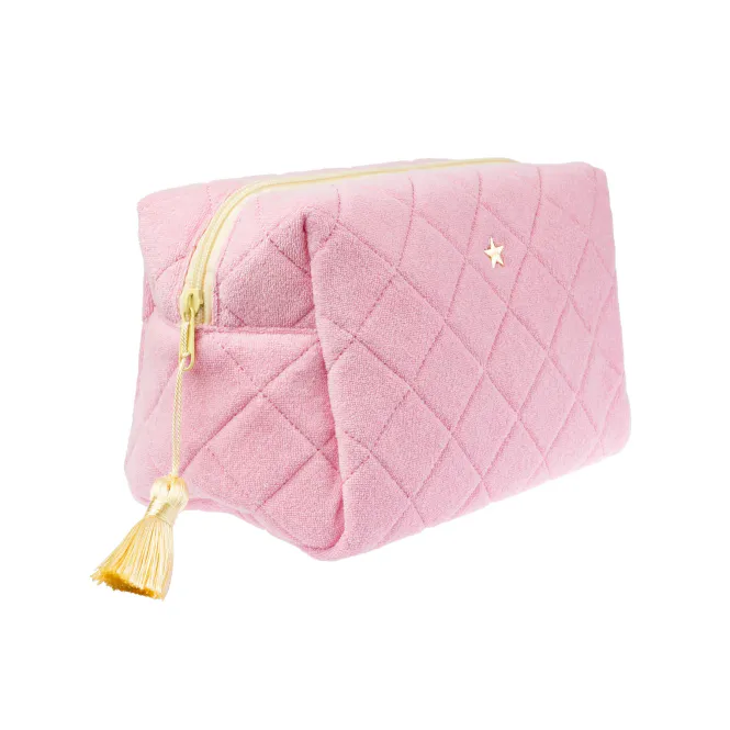 Hovedbilde TERRY QUILTED MAKE-UP POUCH LARGE BUBBLEGUM PINK ...