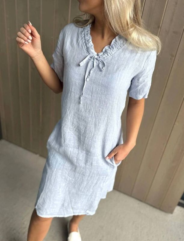 RAH OSLO - Clara Dress -  Sky