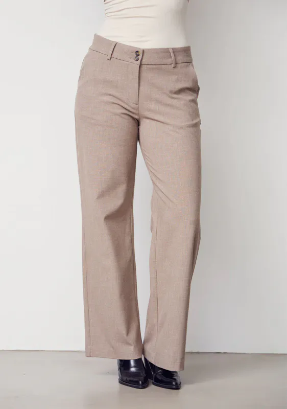 Isay Rimini Long Pant -  Taupe Melange